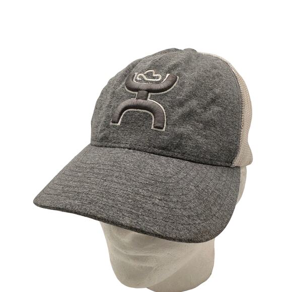 Hooey Flexfit Grey Cowboy Baseball Mesh Hat Size S/M - Picture 1 of 9